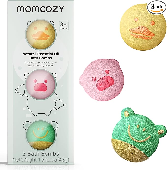 Momcozy Natural&Organic Essential Oil Bath Bombs, Bath Bombs Gift Set by Momcozy