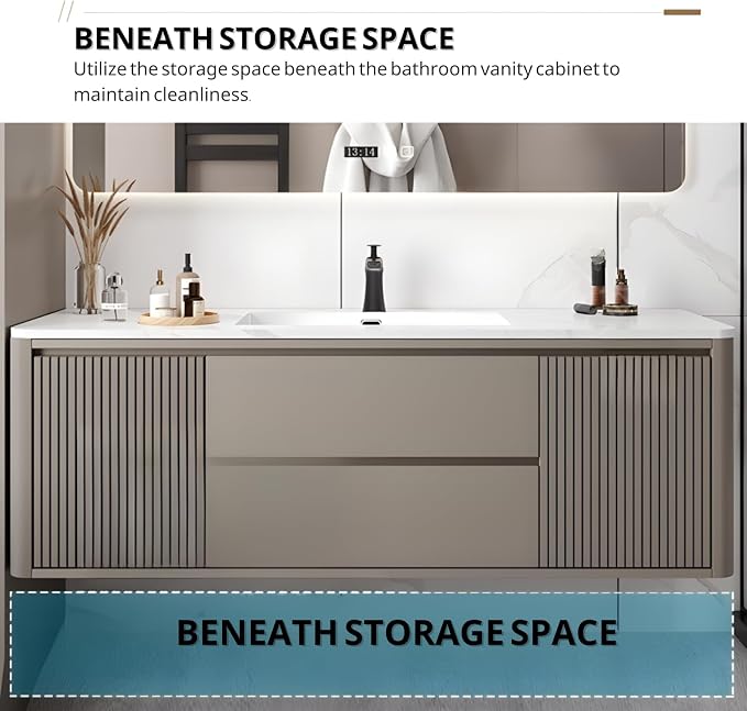 Floating Vanity for Bathroom, 84 Inch Bathroom Vanity - Image 6