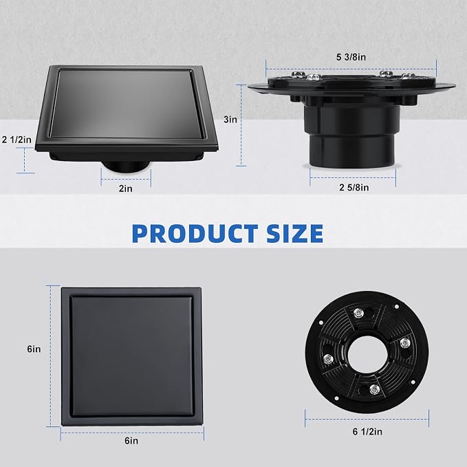 morefine Square Shower Floor Drain - Image 5