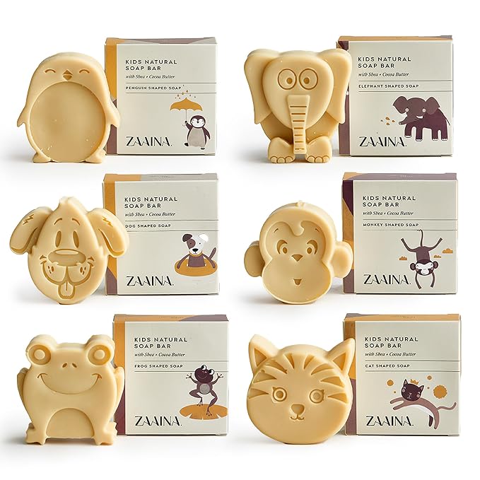 ZAAINA Kids Soap Bar – Christmas Stocking Stuffers, Unique Natural Animal - Image 8