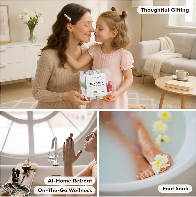 Natural Bath Salt Gift Set – 4-Pack Relaxing Soaks - Image 5