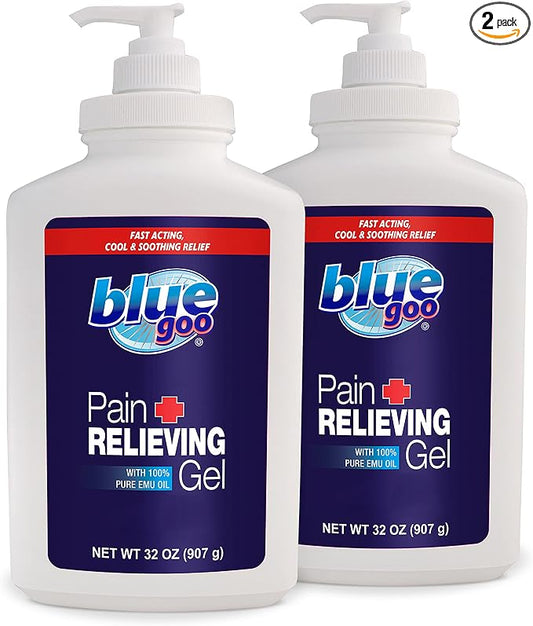 Blue Goo Pain Relieving Gel – for Back/Neck, Muscle/Stiff Joints Pain, by BlueGoo
