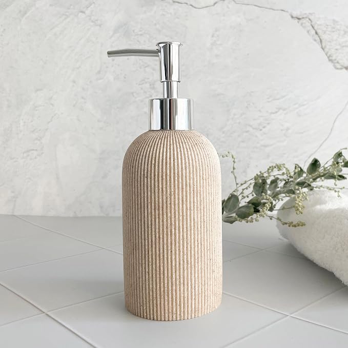 Lunestella Elegant Boho Beige Hand Soap Dispenser - Image 2