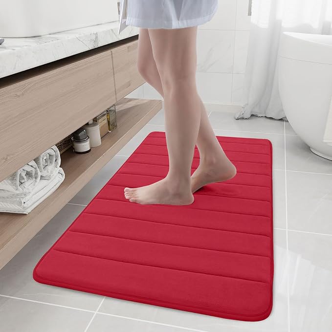 Buganda Memory Foam Bath Mat, Ultra Soft and Non-Slip Bathroom Rugs, Water by Buganda