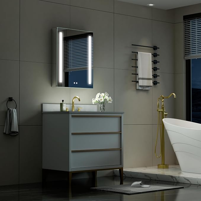 WELLFOR 24" X 30" LED Medicine Cabinet - Image 14