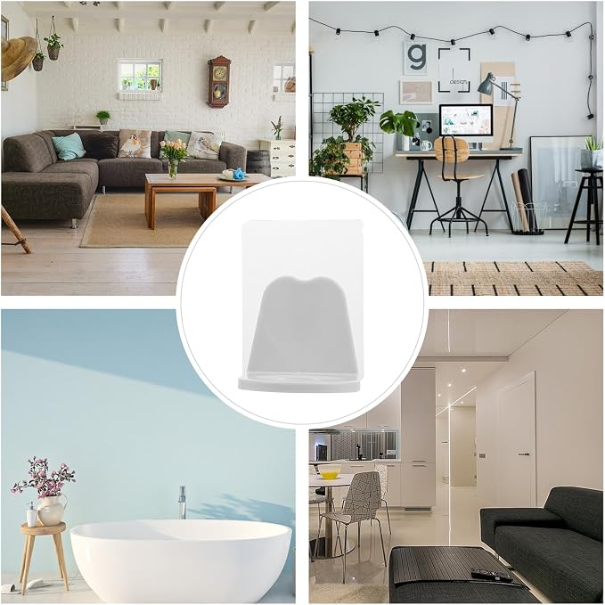 10Pcs Adhesive Hanging Storage Rack Wall-Mounted Shower Gel Bottle Holder - Image 5