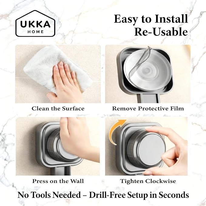 Suction Cup Hair Dryer Storage Organizer - Image 3
