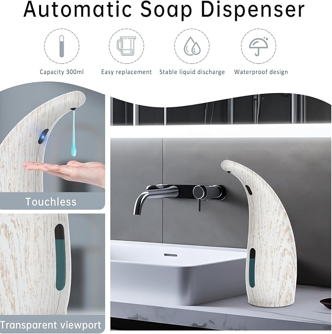 Automatic Liquid Soap Dispenser，300ML Touchless 4 Gear Adjustable, Countertop - Image 2