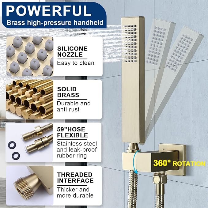 Thermostatic Shower System Three Shower Heads - Image 6