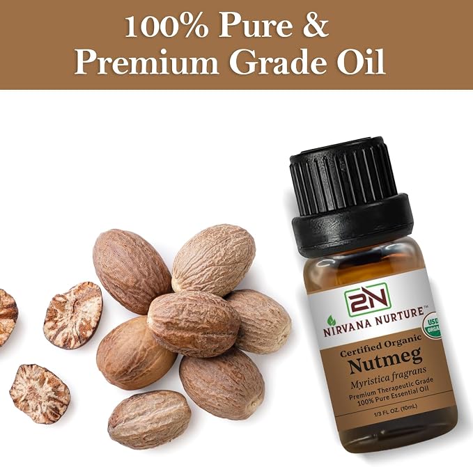 Nutmeg Essential Oil USDA Certified Organic, 100% Pure Natural Premium Grade - Image 6