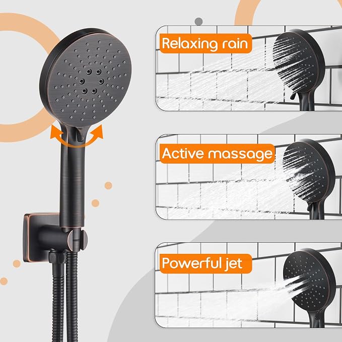 Bathroom Shower System Included Pressure Balancing Shower Mixer Valve, - Image 4