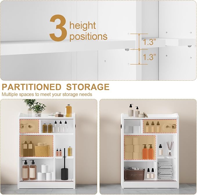 Small Bathroom Cabinet, Bathroom Storage Cabinet - Image 4