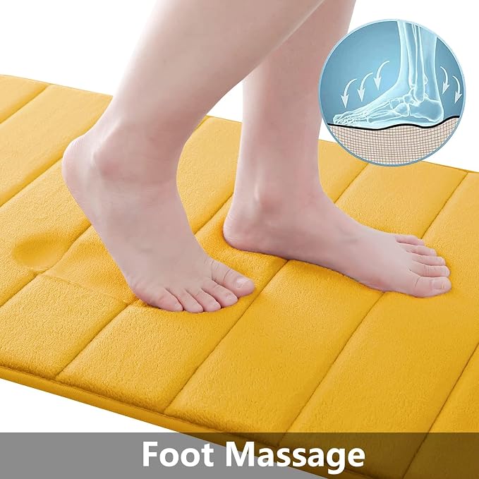 Buganda Memory Foam Bath Mat, Ultra Soft and Non-Slip Bathroom Rugs, Water - Image 2