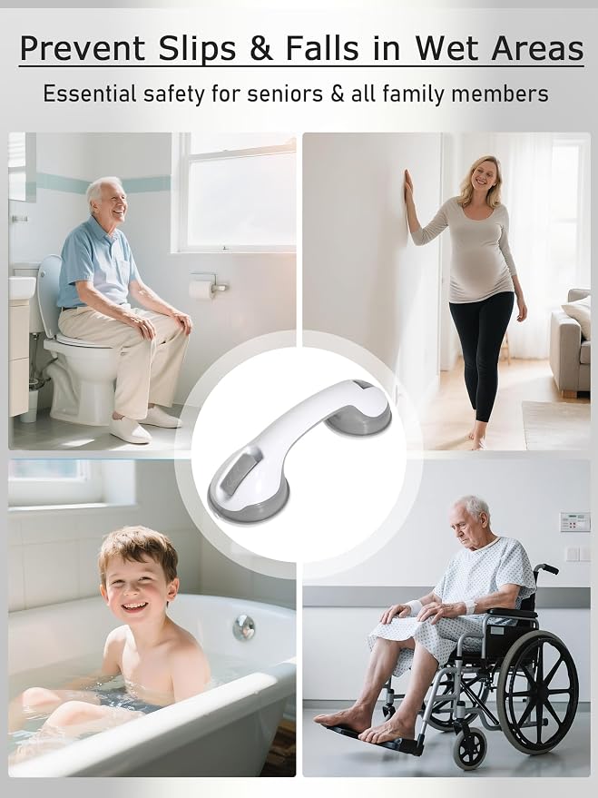 Shower Grab Bars for Seniors, Suction Grab Bars for Shower - Image 3