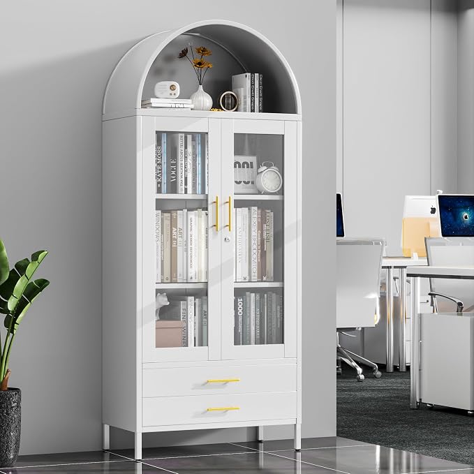 73''H Arched Kitchen Pantry Cabinets - Image 2