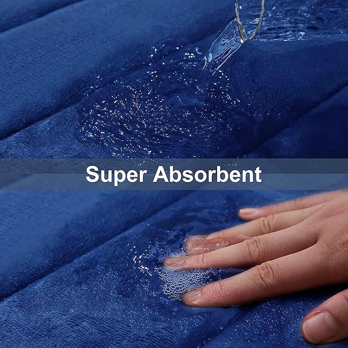 Buganda Memory Foam Bath Mat, Ultra Soft and Non-Slip Bathroom Rugs, Water - Image 4