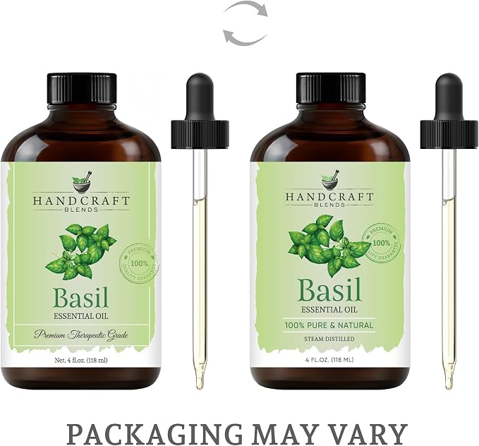 Handcraft Blends Basil Essential Oil – Huge 4 Fl Oz – 100% Pure and Natural – - Image 2
