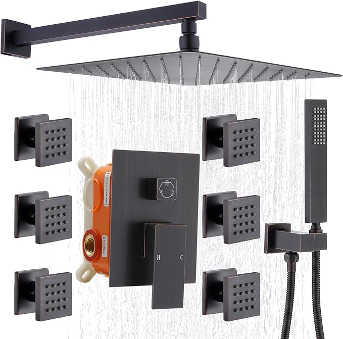Enga Oil Rubbed Bronze Shower System by Enga