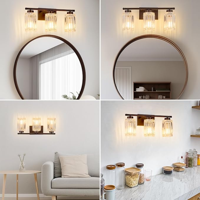 3 Light Bathroom Light Fixtures Modern ORB 18 Inch Vanity Lights - Image 8