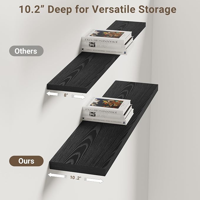 Vivelove 36 Inches Floating Shelves Wall Mounted, Living Room, Home Decor - Image 5