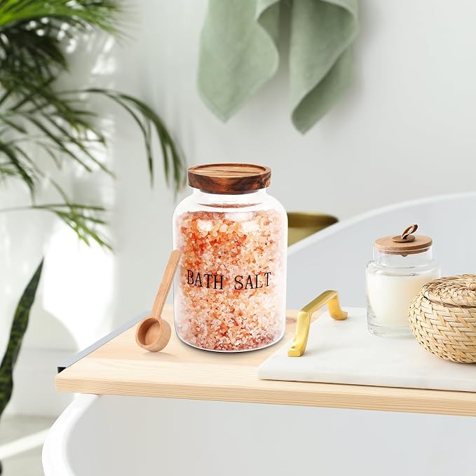 74 oz Glass Bath Salts Jar, Bath Salt Container - Image 3