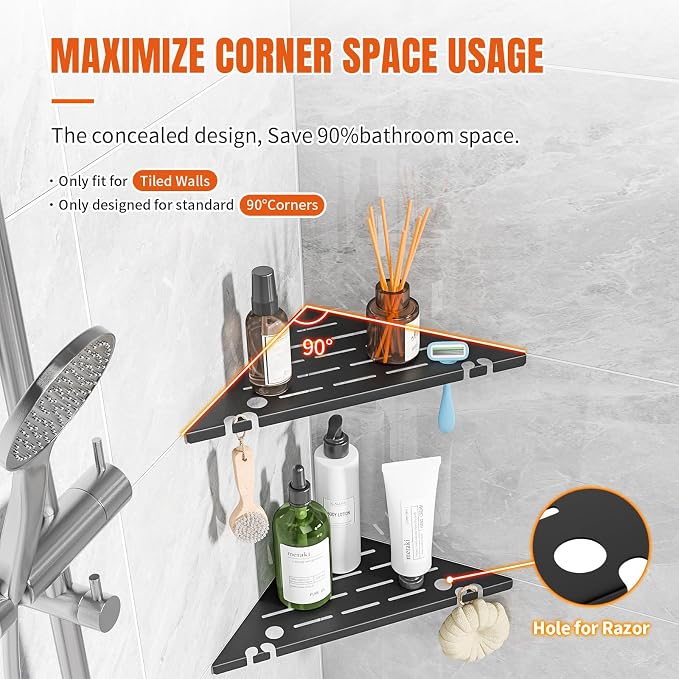 Shower Corner Shelf Organizer Rack - Image 6