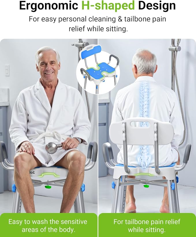 Ergonomic H-Shaped Shower Chair - Image 3