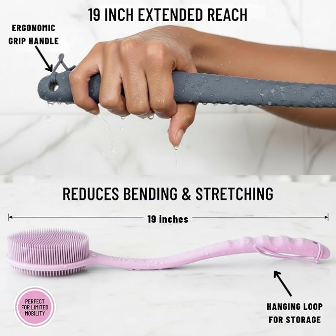 Long Handle Back Scrubber for Shower - Image 3