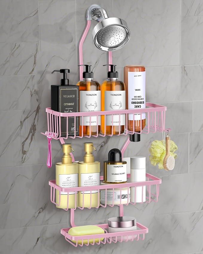 Pink Shower Caddy for Bathroom by MSAICOE