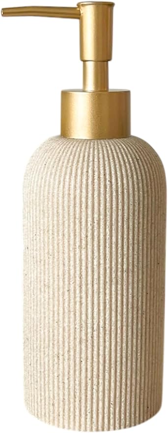 Lunestella Sand Beige Hand Soap Dispenser by LUNESTELLA