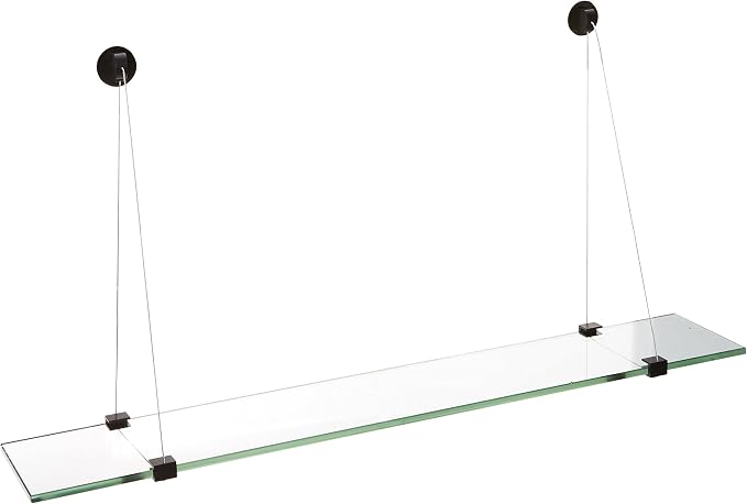 Spancraft Glass CR-4.75x12-Black Crane Glass Shelf, 4.75" x 12" by Spancraft