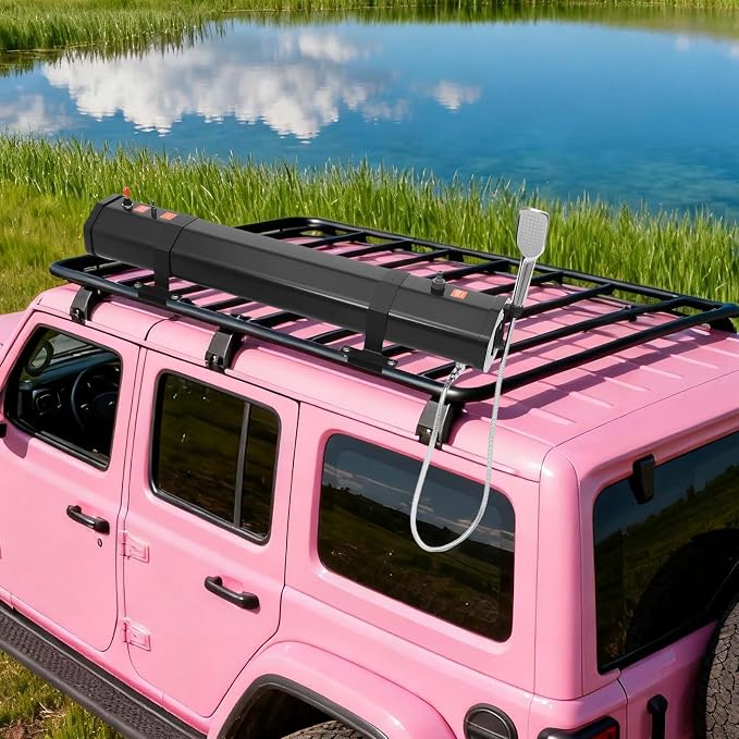Self-Pressurized Water Tank for Camping Showers 30L, Roof Rack Mount Road Shower - Image 9