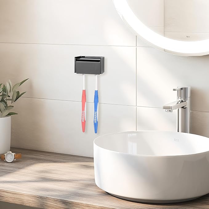 2 Pack Toothbrush Holder Wall Mounted - Image 4
