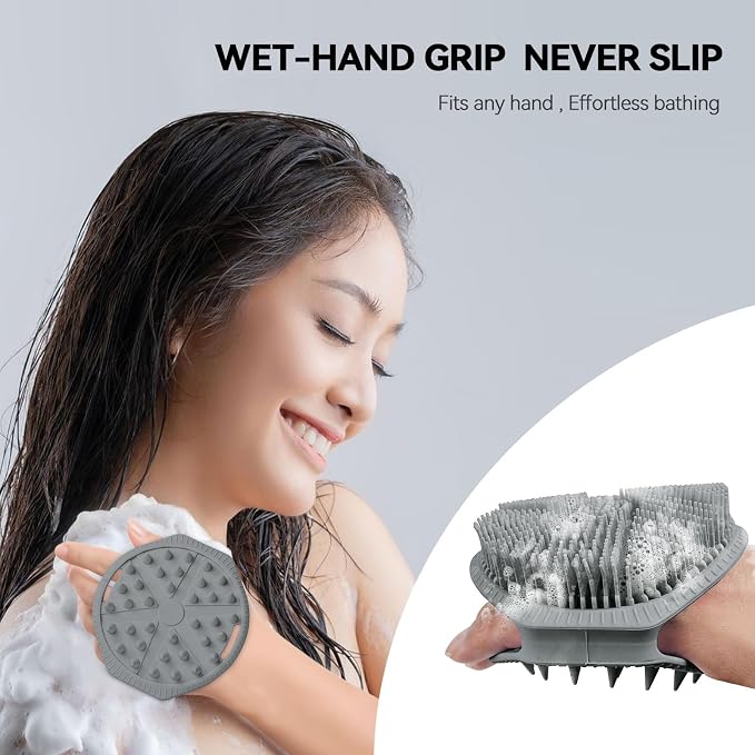Silicone Body Scrubber as Stocking Stuffers, Dual-Sided Silicone Loofah - Image 5