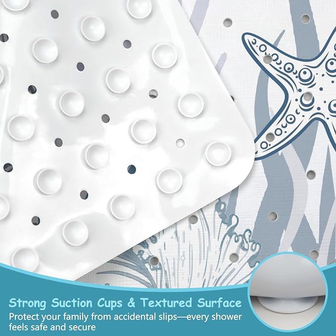 Sea Turtle Square Anti Slip Shower Mats - Image 3
