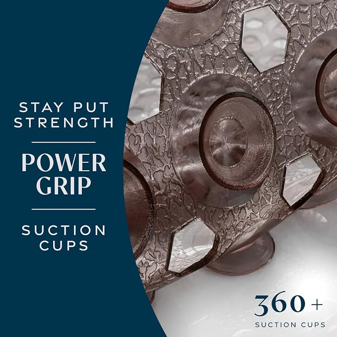 SlipX Solutions Power Grip Bathtub Safety Mat | Precision Grip Technology - Image 2
