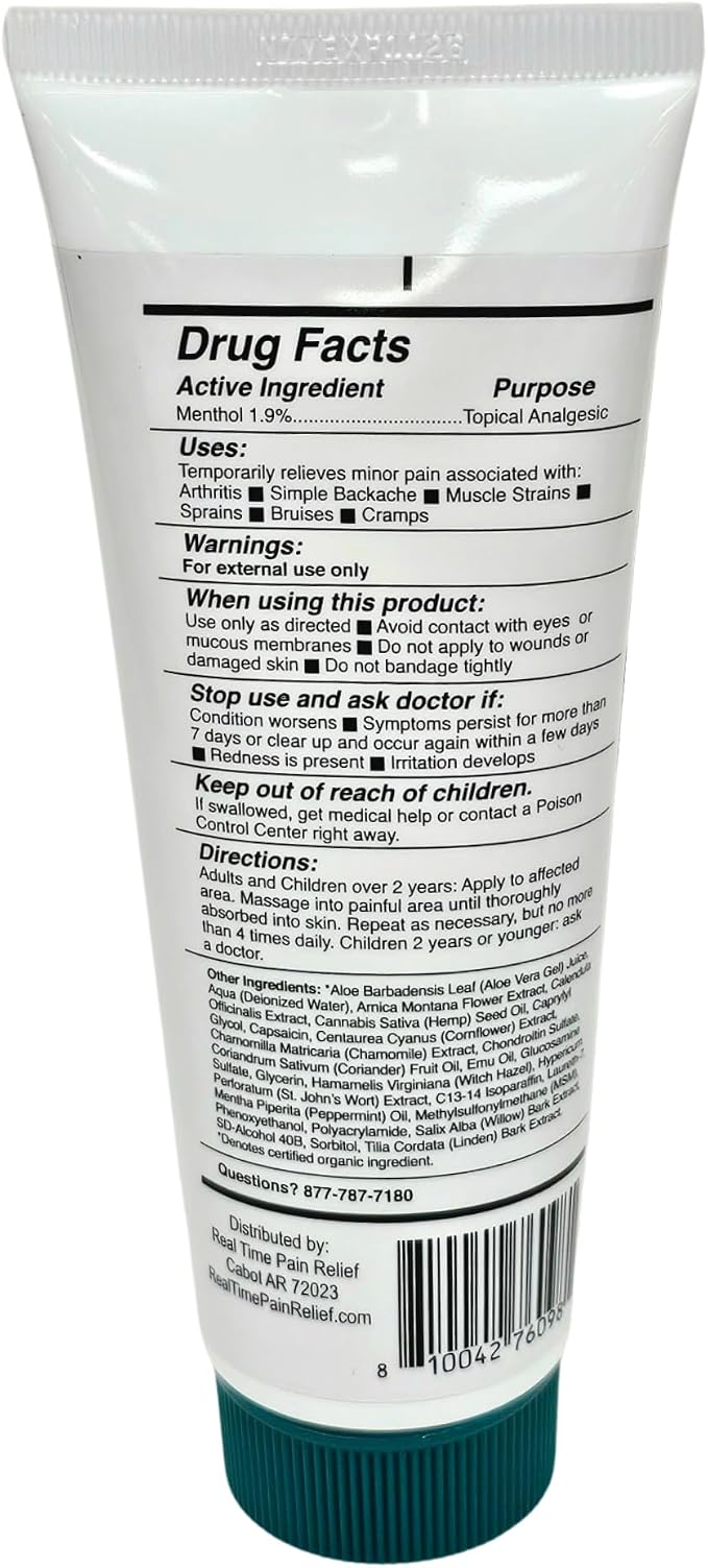 Real Time Pain Relief MAXX Plus - 4oz Tube | Intensive Formula - Image 7