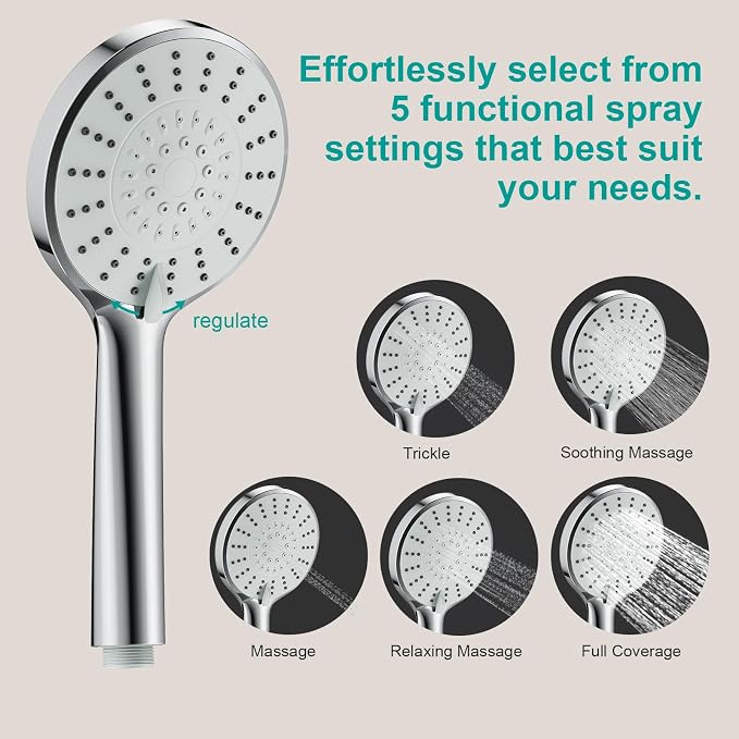 Shower Slide Bar Handheld Shower Head - Image 6