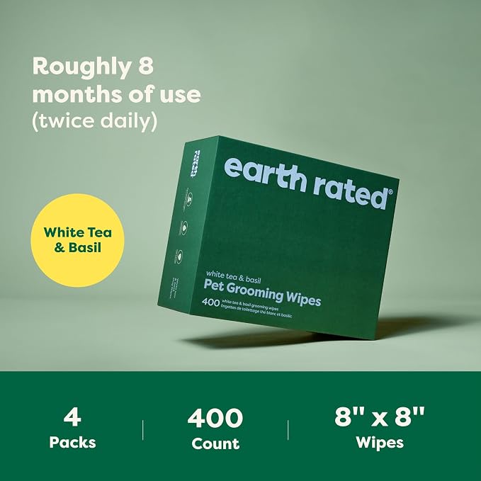 Earth Rated Pet Wipes for Dogs and Cats, Hypoallergenic, 3-in-1 Cleaning - Image 7
