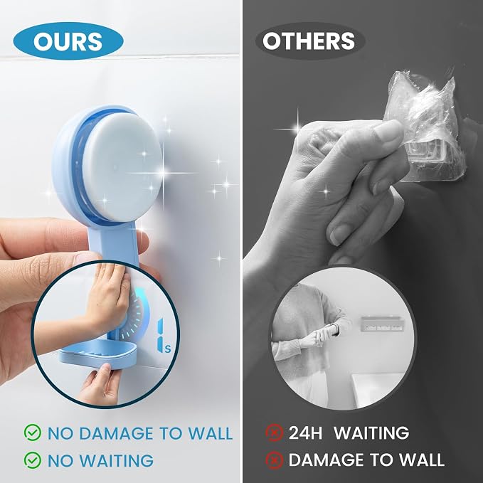 TAILI Soap Dish Bar Holder Suction Cup, SoapSaver - Image 8