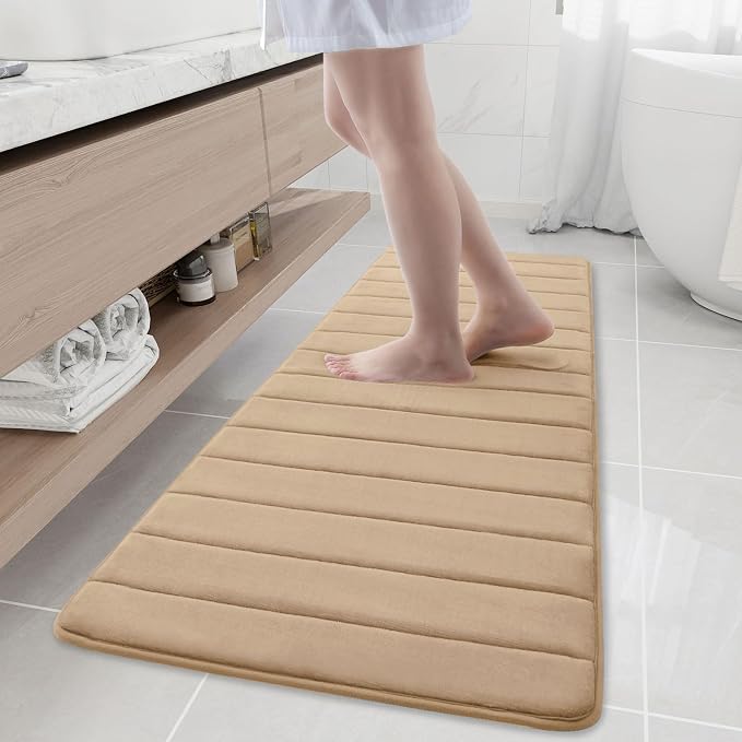 Buganda Memory Foam Bath Mat, Ultra Soft and Non-Slip Bathroom Rugs, Water by Buganda