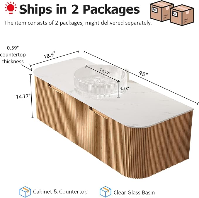 48" Floating Bathroom Vanity - Image 2
