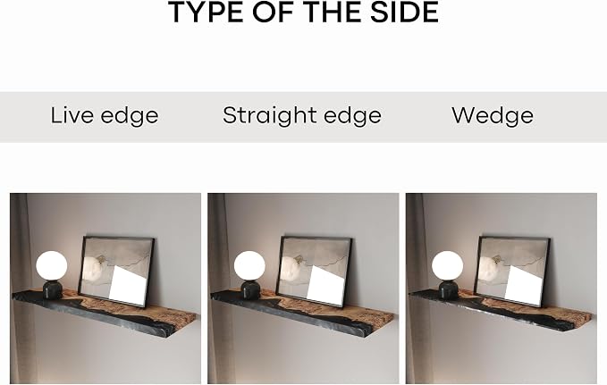 RWA Live Edge Floating Shelf – Unique Wood Floating Shelf - Image 9
