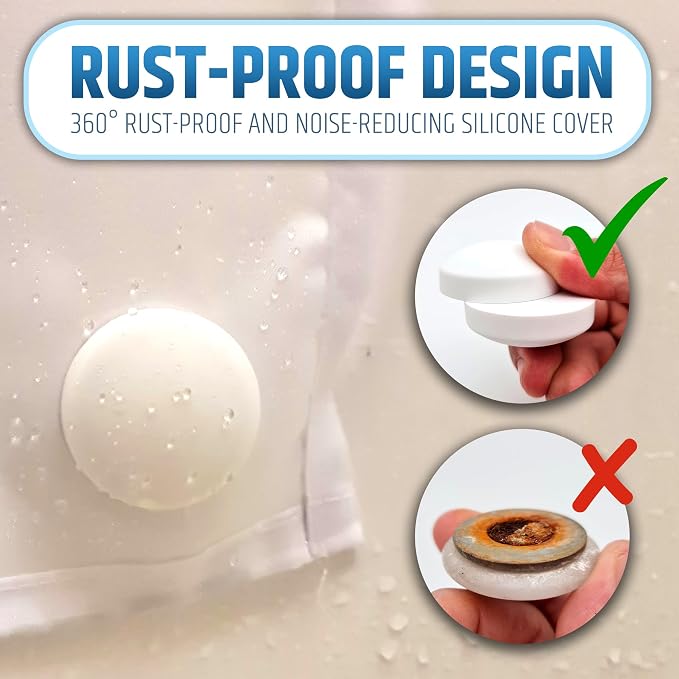 Powerful Anti-Billowing Magnetic Shower Curtain Weights - Image 4