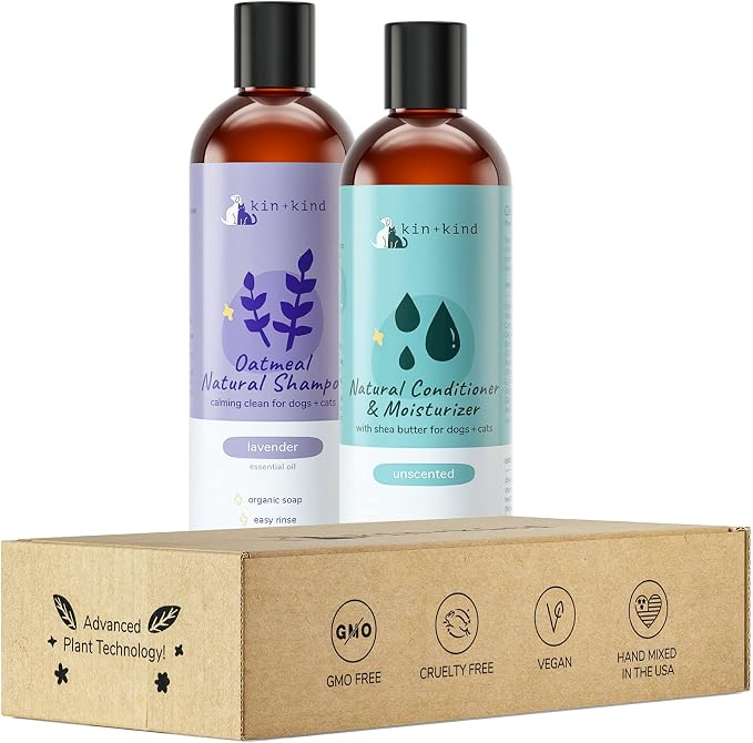 kin+kind Oatmeal Shampoo for Dogs & Cats – Natural Anti Itch Pet Shampoo for by kinkind