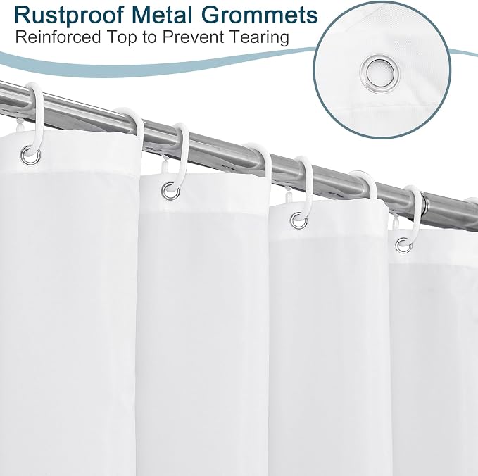 AooHome Hotel Shower Curtain Liner, Fabric Shower Curtain - Image 6