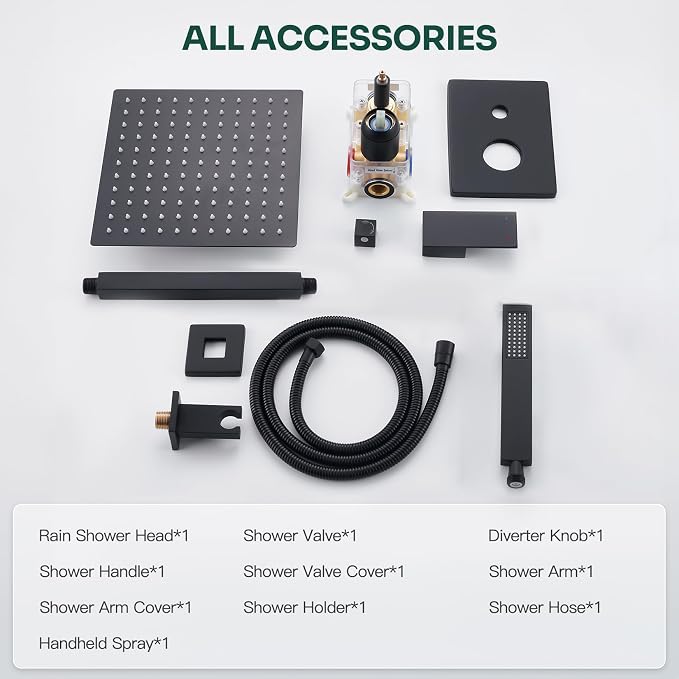 Ceiling Mount Shower Faucet Set, High-Pressure Showerheads Set - Image 9
