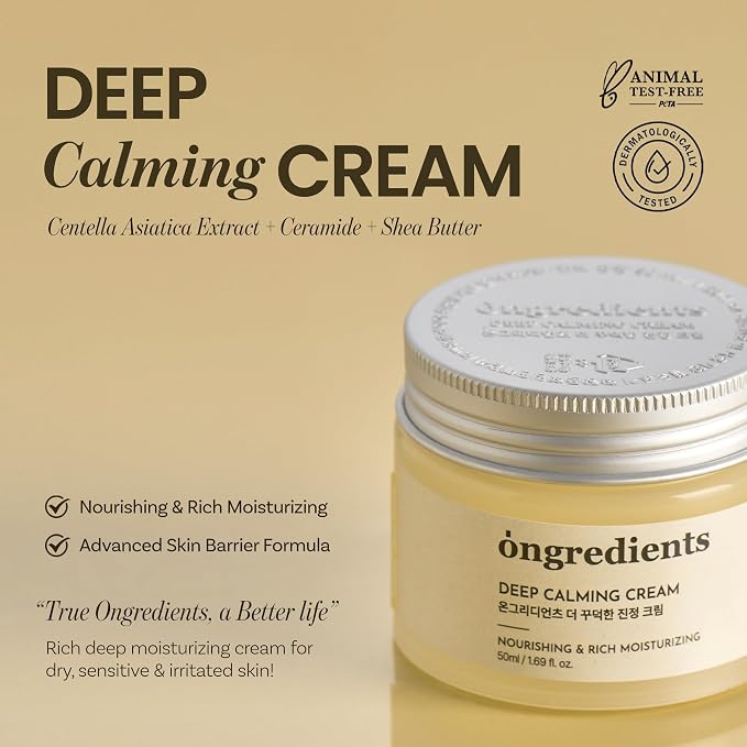 ONGREDIENTS Deep Calming Cream | Daily Face Moisturizer - Image 2