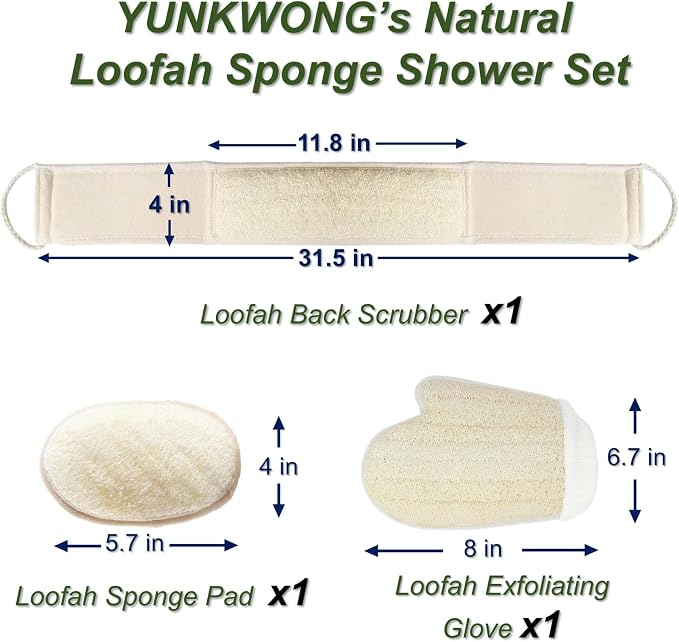 Natural Loofah Sponge, Exfoliating Body Scrubber - Image 4