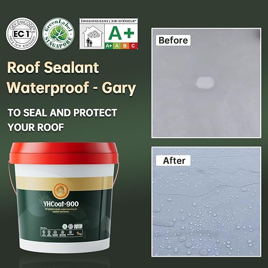 35 oz Gray Roof Sealant Waterproof, Elastomeric Roofing Coating Liquid - Image 2